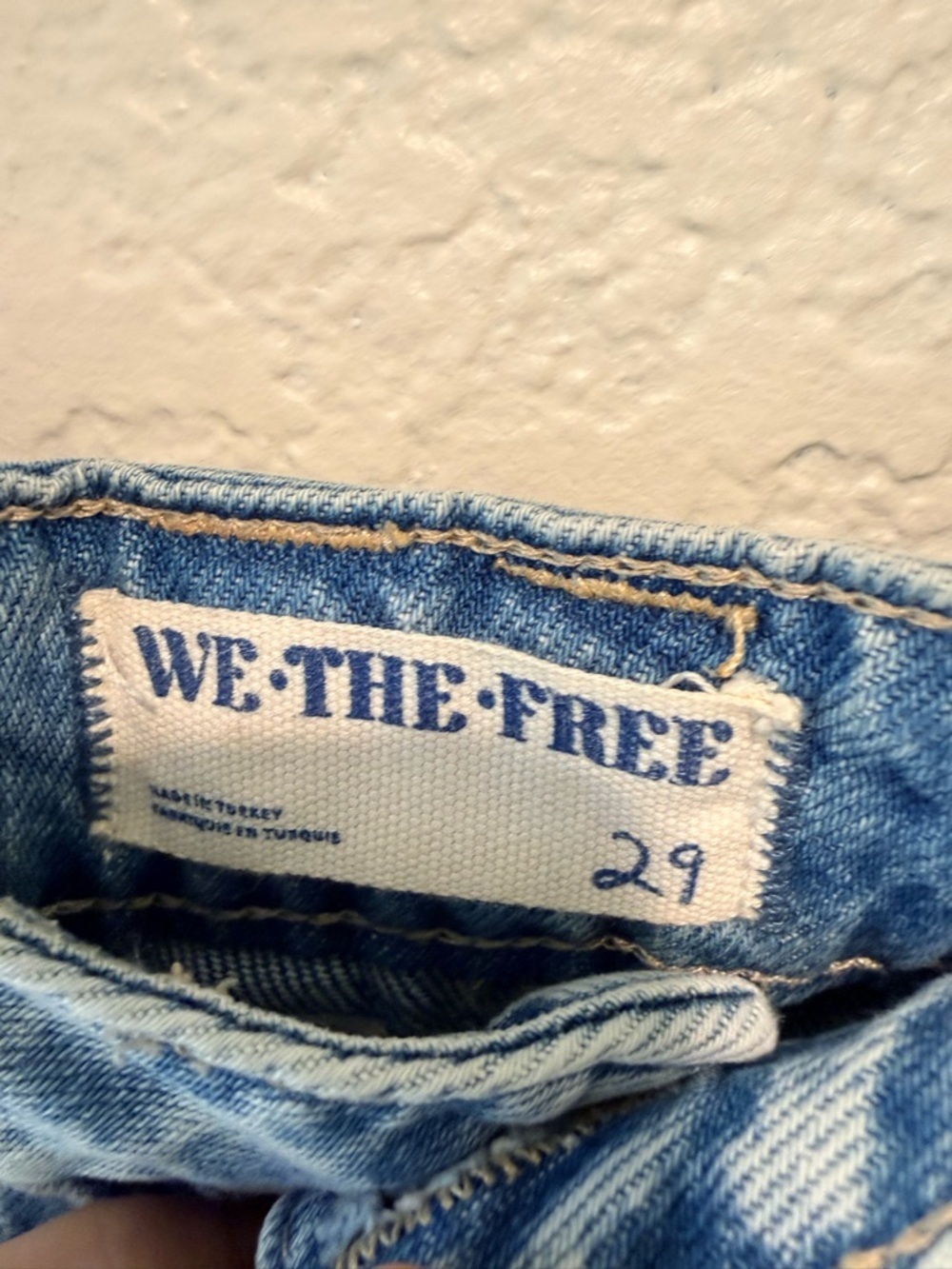 Free People Midnight Sun Denim Skort Size 29 Button Front Mini Skirt Shorts - Picture 4 of 4